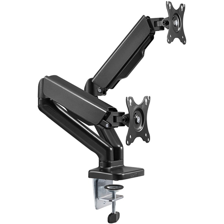 Goobay Desk Mount | Double Monitor Mount with Gas Spring | Swivel