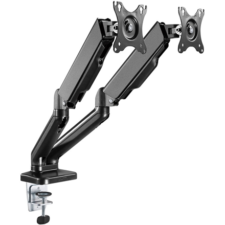 Goobay Desk Mount | Double Monitor Mount with Gas Spring | Swivel
