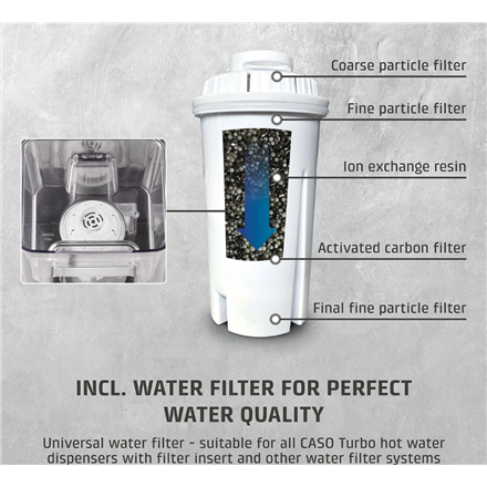 Caso Turbo Hot Water Dispenser | HW 616 | Water Dispenser | 2600 W | 2.5 L | Plastic/Stainless Steel