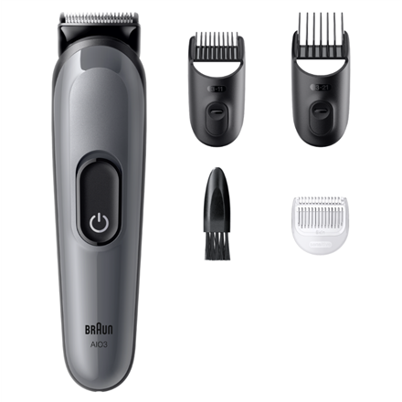Braun 4-in-1 Grooming Kit | All-in-One Series 3 AIO3500 | Cordless | Number of length steps 14 | Bla
