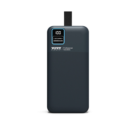 PORT CONNECT External USB-C battery integrated lamp | 30000 mAh | Blue