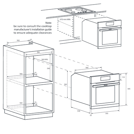 Haier Oven | HWO60SM2B9BH | 70 L | Electric | Pyrolytic/Hydrolytic | Touch | Height 59.5 cm | Width 