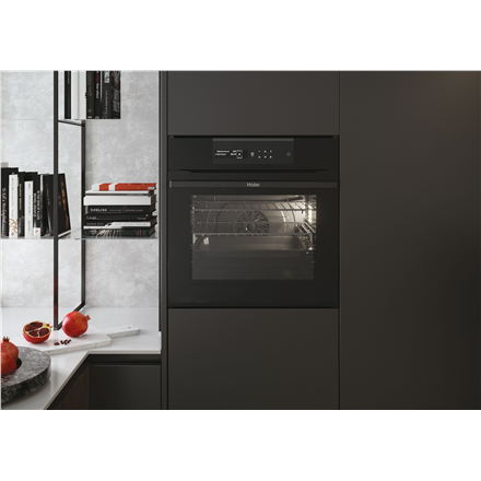 Haier Oven | HWO60SM2B9BH | 70 L | Electric | Pyrolytic/Hydrolytic | Touch | Height 59.5 cm | Width 