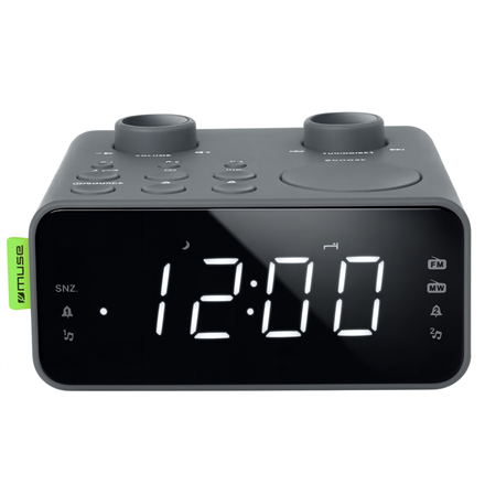 Muse Dual Alarm Clock Radio | M-17 LG | Alarm function | AUX in