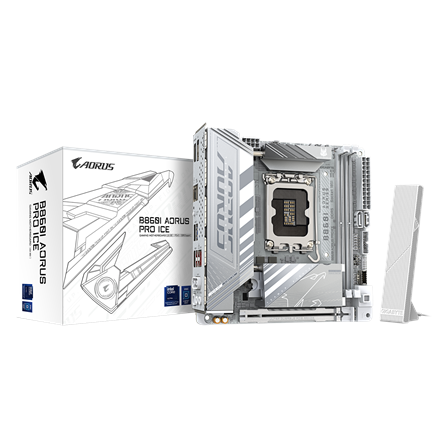 Gigabyte B860I AORUS PRO ICE | Processor family Intel | Processor socket LGA1851 | DDR5 | Supported 