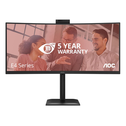 AOC CU34E4CW | 34 " | VA | UWQHD | 120 Hz | 4 ms | 3440 x 1440 pixels | 350 cd/m² | HDMI ports quant