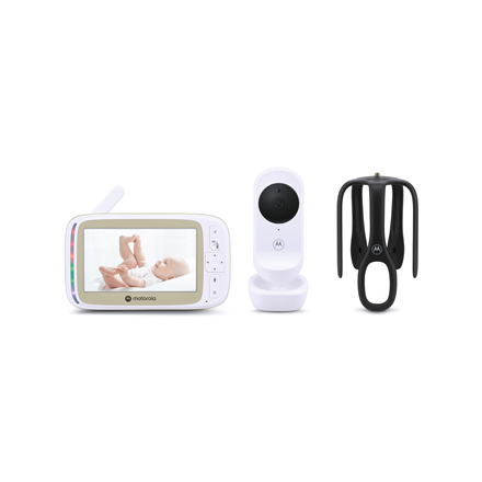 Motorola 5.0” Wi-Fi Video Baby Monitor with Stargrip Crib Mount | VM45 Connect | White