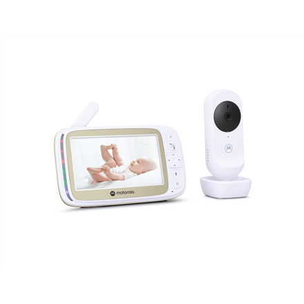 Motorola 5.0” Wi-Fi Video Baby Monitor with Stargrip Crib Mount | VM45 Connect | White
