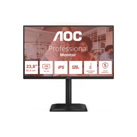 AOC 24E4U | 23.8 " | IPS | FHD | 16:9 | 120 Hz | 4 ms | 1920 x 1080 pixels | 300 cd/m²