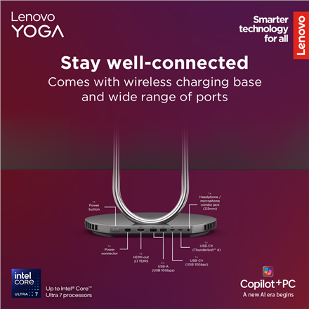 Lenovo Yoga AIO 32ILL10 31.5 UHD ULT7-258V/32GB/1TB/NVIDIA GF RTX 4050 6GB/WIN11 Pro/Nordic kbd/2Y W