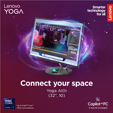 Lenovo Yoga AIO 32ILL10 31.5 UHD ULT7-258V/32GB/1TB/NVIDIA GF RTX 4050 6GB/WIN11 Pro/Nordic kbd/2Y W