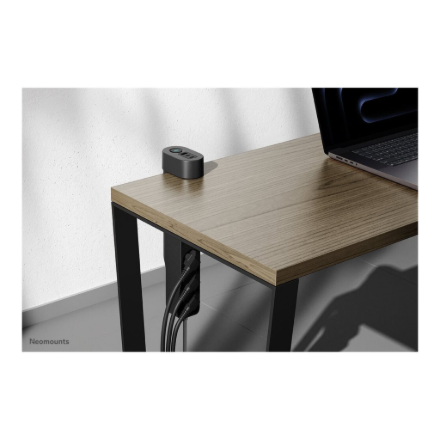 Neomounts DS22-840BL6 Desk socket with clamp and USB-C and USB-A ports - Quick charge | Neomounts