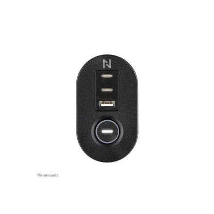 Neomounts DS22-840BL6 Desk socket with clamp and USB-C and USB-A ports - Quick charge | Neomounts