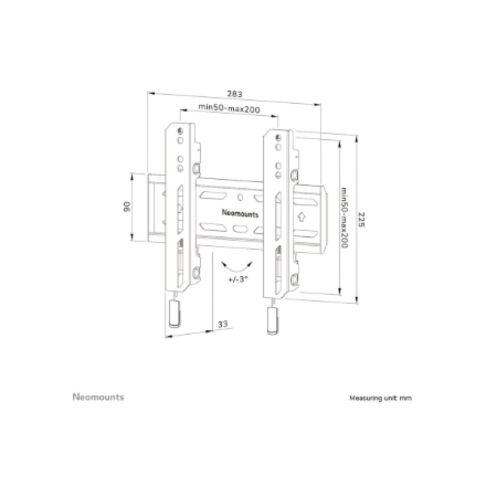 Neomounts Wall mount | WL30S-850BL12 TV mount | Micro adjustment | 24-65 " | Maximum weight (capacit