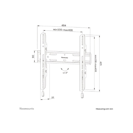 Neomounts Wall mount | WL30S-850BL14 TV mount | Micro adjustment | 32-75 " | Maximum weight (capacit