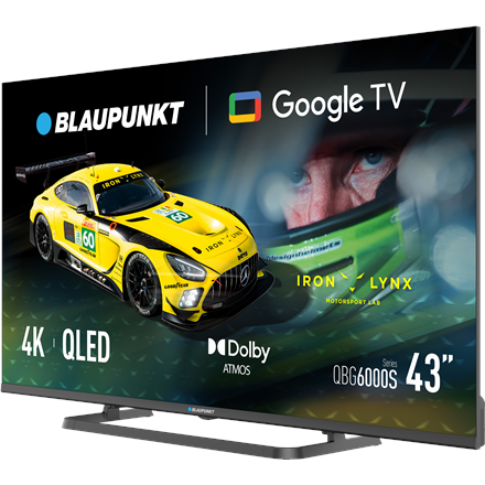 Blaupunkt QLED TV | 43QBG6000S | 43 | Smart TV | Google TV | Black