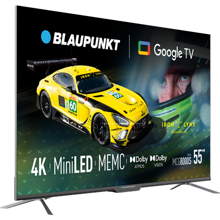 Blaupunkt Mini LED TV | 55MCG8000S | 55 | Smart TV | Google TV | Black