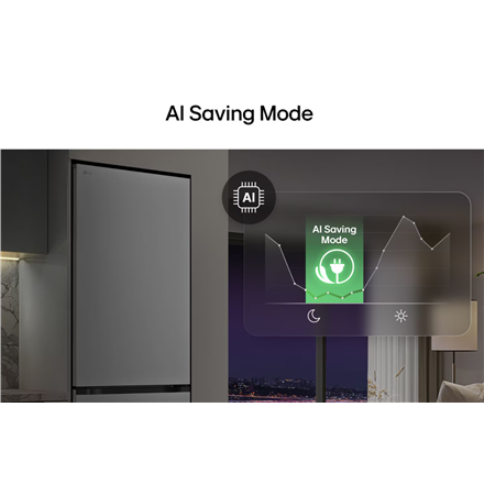 LG Refrigerator | GBBSJ1CCPY | Energy efficiency class C | Free standing | Combi | Height 186 cm | F