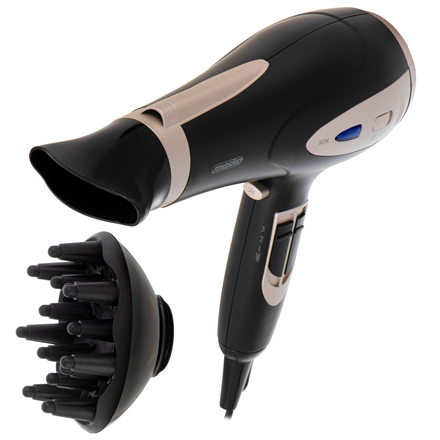 Mesko Hair Dryer | MS 2287 | 2200 W | Number of temperature settings 3 | Diffuser nozzle | Black/Cha