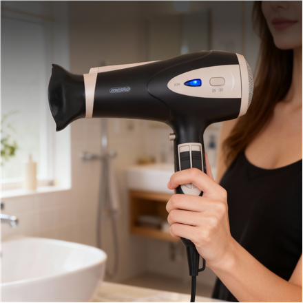 Mesko Hair Dryer | MS 2287 | 2200 W | Number of temperature settings 3 | Diffuser nozzle | Black/Cha