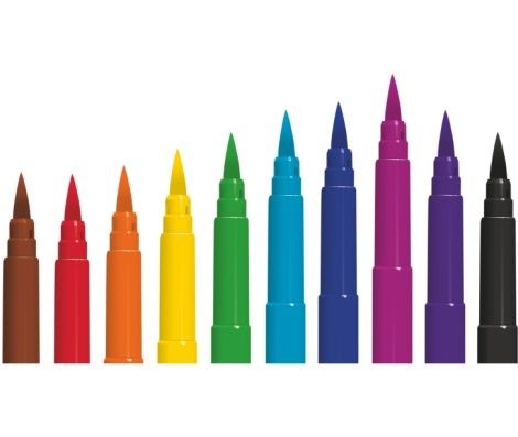 Colorino Kids Brush markers 10 colours