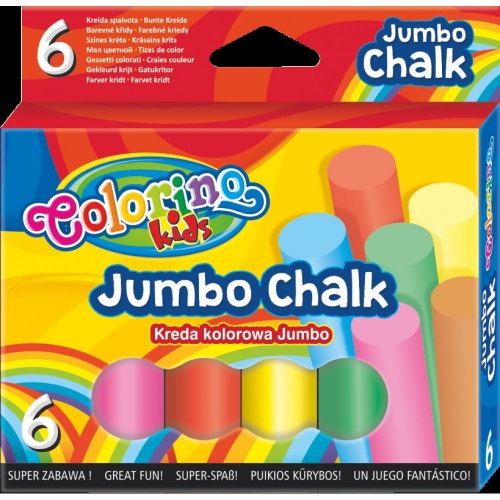 Colorino Kids JUMBO Coloured chalk 6 colours