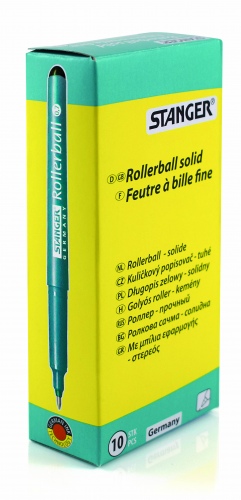 STANGER Rollerball Solid 0.7 mm, black, Box 10 pcs. 740010