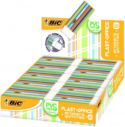BIC Eraser PLASTOFFICE, Box 20 pcs. 388529