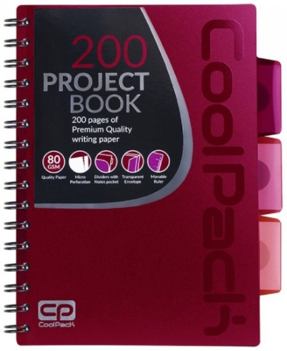 Spiral note book A5 Coolpack Red