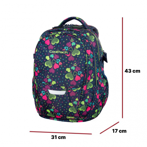 Backpack CoolPack Factor Lime Hearts