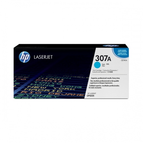 HP 307A (CE741A) Toner Cartridge, Cyan