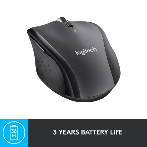 Logitech Marathon M705 Wireless Mouse, RF Wireless, 1000 DPI, Charcoal