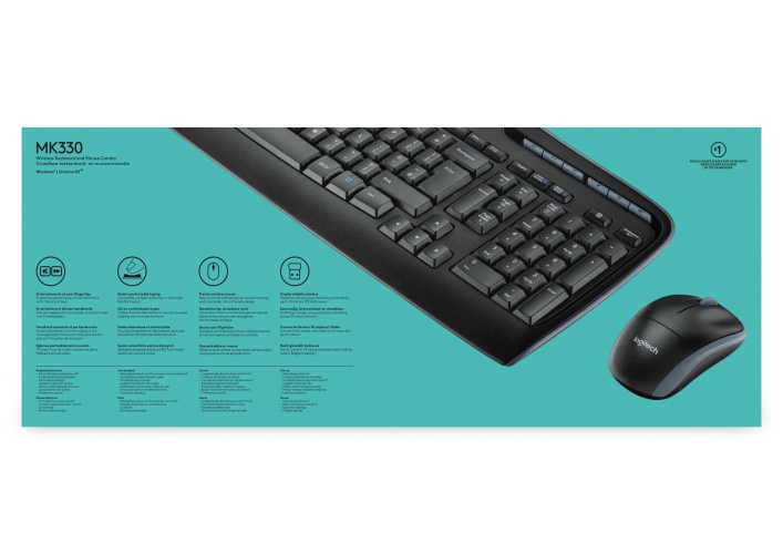 Logitech MK330 Combo Wireless Keyboard + Mouse, US INT, Black