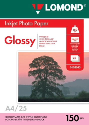 Lomond Photo Inkjet Paper Glossy 150 g/m2 A4, 25 sheets