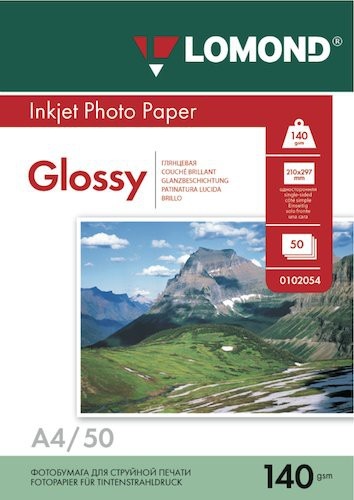 Lomond Photo Inkjet Paper Glossy 140 g/m2 A4, 50 sheets