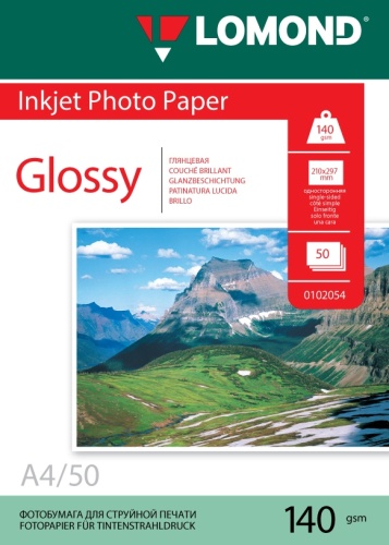Lomond Photo Inkjet Paper Glossy 140 g/m2 A4, 50 sheets