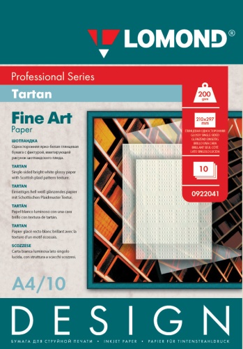 Lomond Fine Art Paper Design Tartan Glossy 200 g/m2 A4, 10 sheets