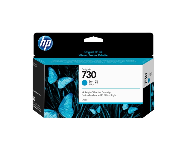 HP 730 (P2V62A) Ink Cartridge, Cyan