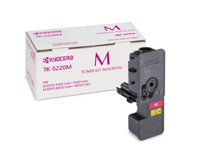 Kyocera TK-5220M Toner Cartridge, Magenta