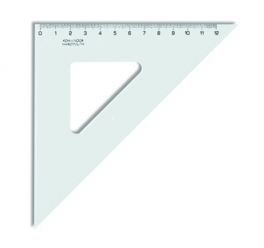 Ruler triangular KOH-I-NOOR, plastic, 45/141 mm 1225-008