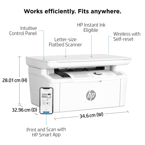 HP LaserJet M140w Printer Laser B/W MFP A4 20 ppm USB Wi-Fi Bluetooth