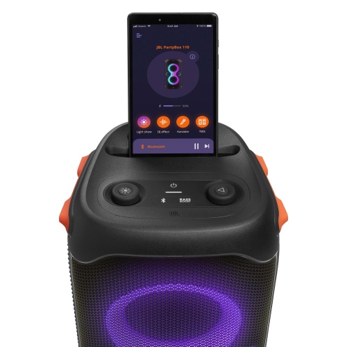 JBL PartyBox 110 Portable Party Speaker, Wireless, Bluetooth, Black