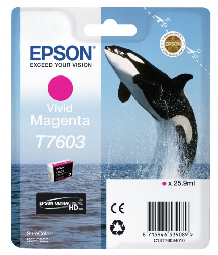 Epson T7603 (C13T76034010) Ink Cartridge, Vivid Magenta