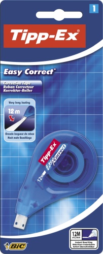 BIC Correction Tape TIPP-Ex Easy Correct 4,2mm x 12m, Blister pack 1 pcs.