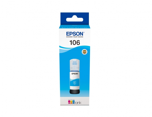 Epson 106 EcoTank (C13T00R240) Ink Refill Bottle, Cyan