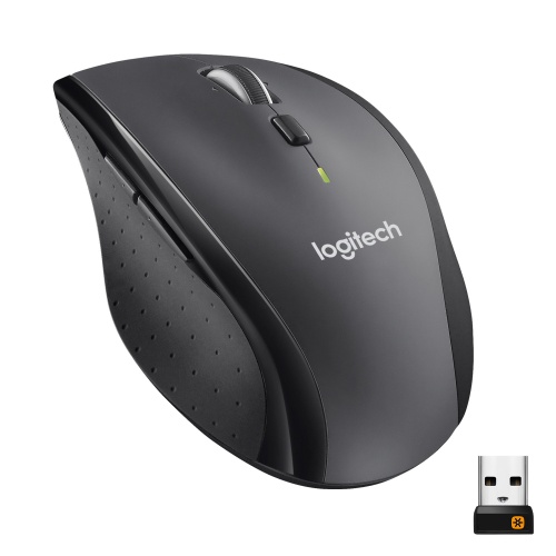 Logitech Marathon M705 Wireless Mouse, RF Wireless, 1000 DPI, Black/Grey