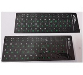 Sticker on black keyboard (EN)(RU)(LT)