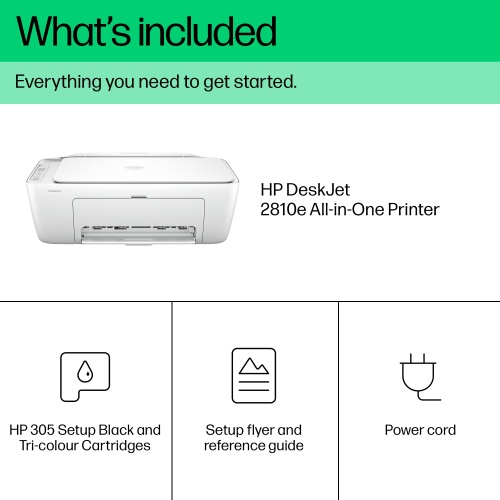 HP DeskJet 2810e All-in-One Printer Inkjet Colour MFP A4 7.5 ppm USB Wi-Fi