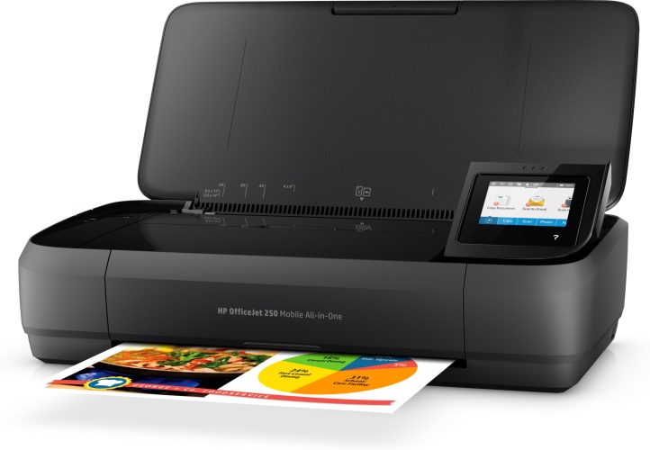 HP OfficeJet 250 Mobile All-in-One Spausdintuvas rašalinis Colour MFP A4 10 ppm USB Wi-Fi Bluetooth