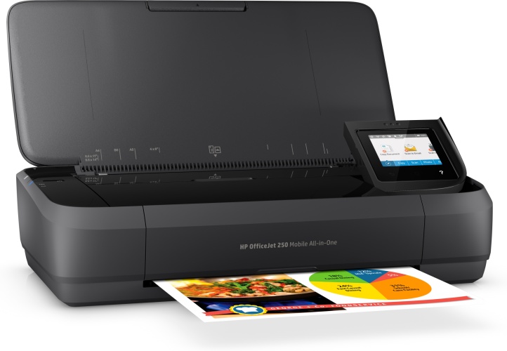 HP OfficeJet 250 Mobile All-in-One Spausdintuvas rašalinis Colour MFP A4 10 ppm USB Wi-Fi Bluetooth